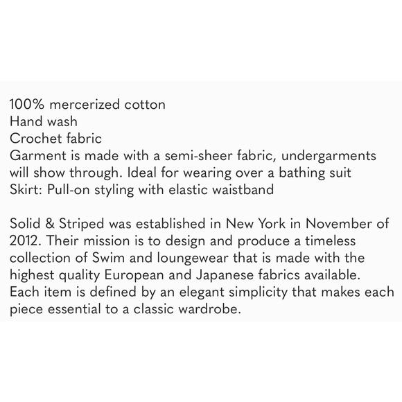 Solid & Striped Stripe Ronnie Skirt Medium - Picture 6 of 7